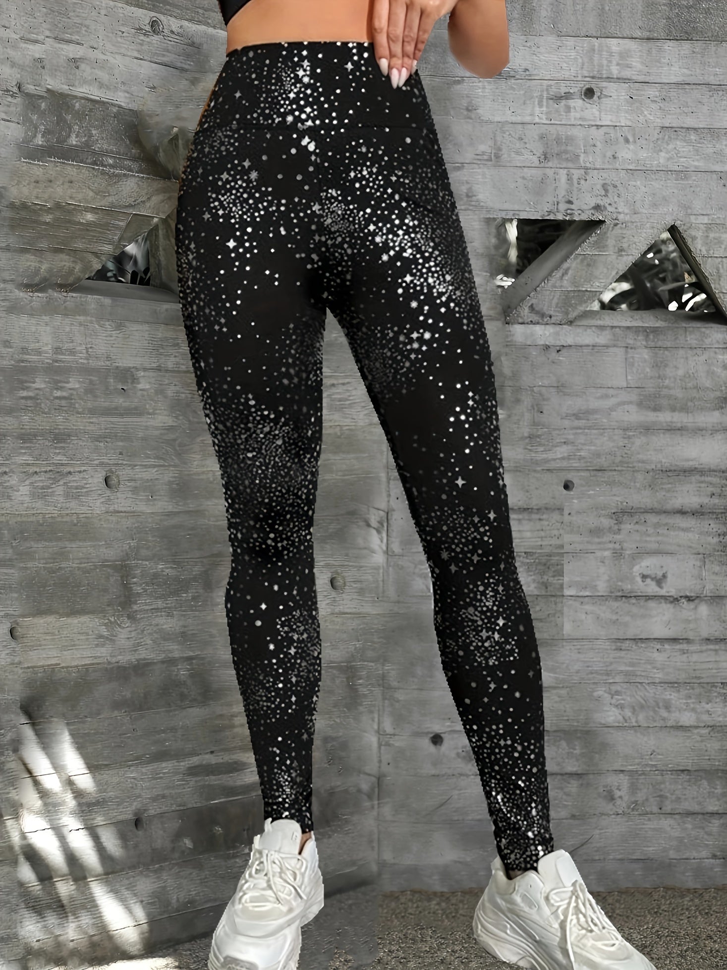 Glitter Yoga Sports Pants for Hip Lifting Fitness & Running