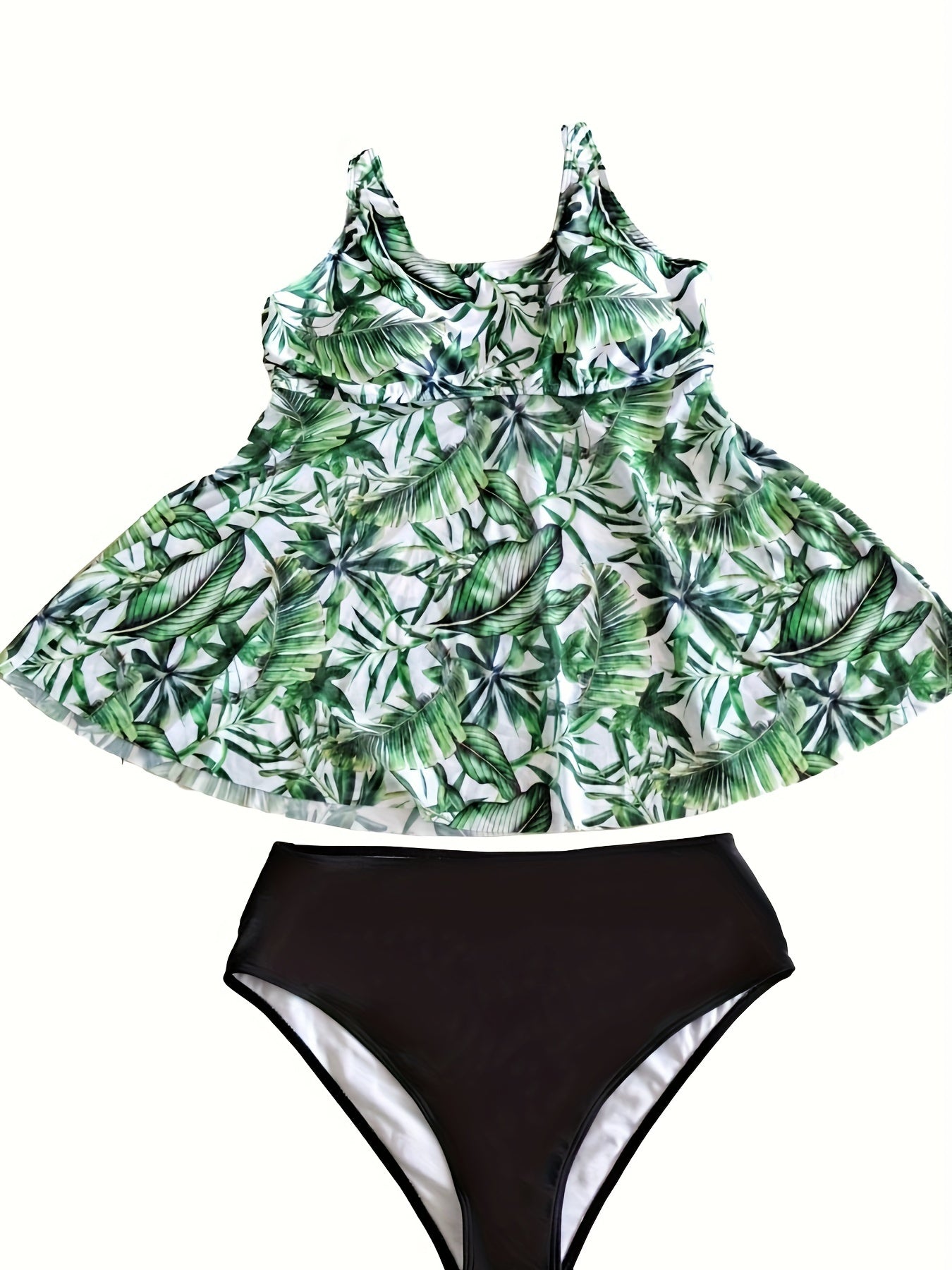 Tropical Print Tankini Set