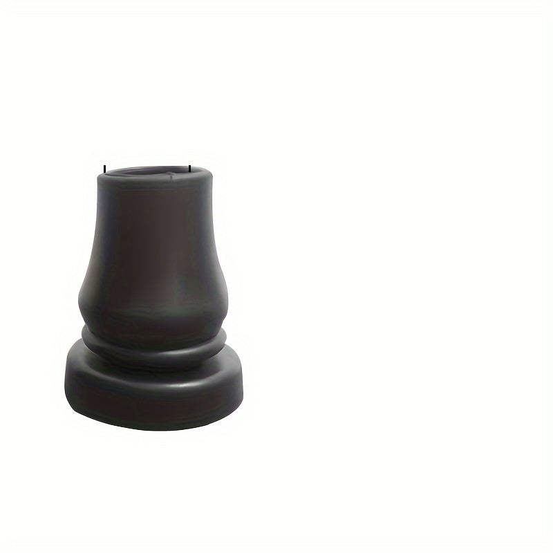 2pcs Cane Foot Pad Non-slip Leather Cover for Mountaineering Stick