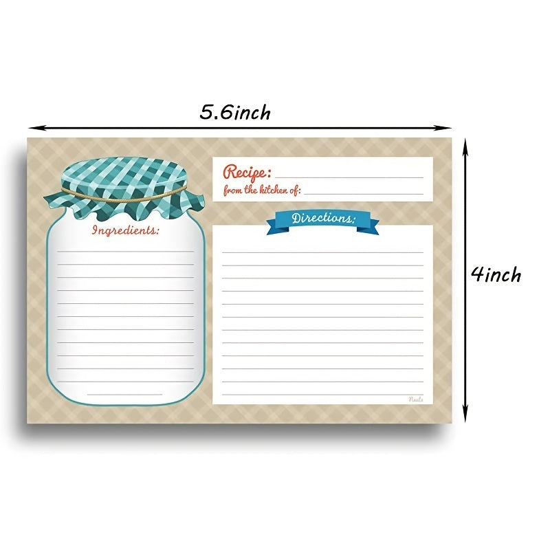 25Pcs Kitchen Recipe Cards Blank Handwritten Greeting Cards Pack