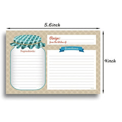 25Pcs Kitchen Recipe Cards Blank Handwritten Greeting Cards Pack