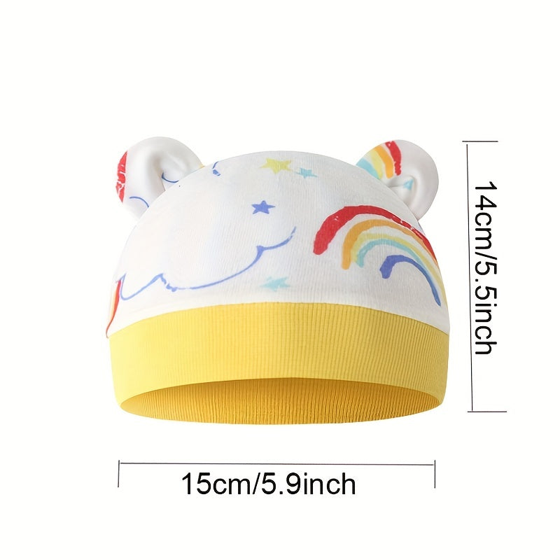 3pcs Bear Ears Infant Hats Baby Boy Girl Toddler Hats Beanie Cap