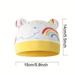 3pcs Bear Ears Infant Hats Baby Boy Girl Toddler Hats Beanie Cap