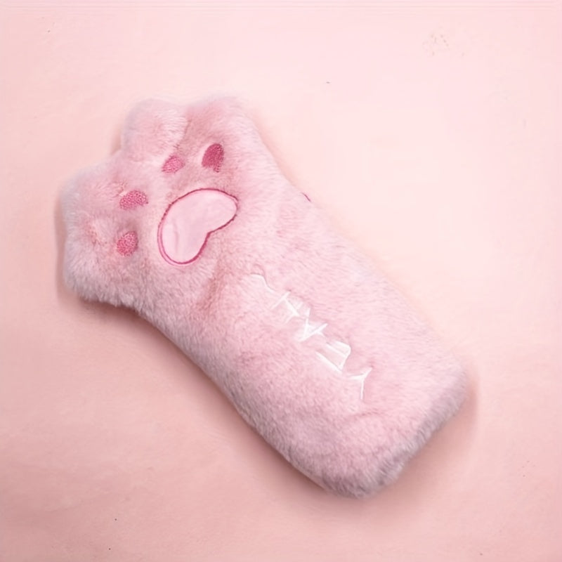 Adorable Cat Claw Pen Bag Plush Large Capacity Stationery for Students
