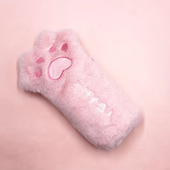 Adorable Cat Claw Pen Bag Plush Large Capacity Stationery for Students