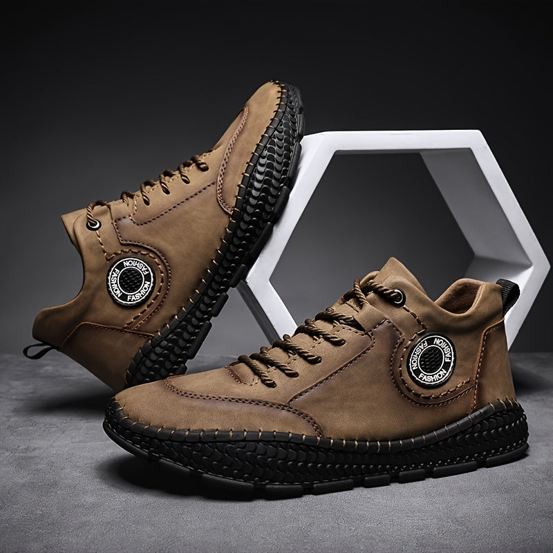 Men's Ankle Boots Casual Rubber Sole Walking Sneakers