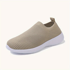 Women's Knitted Socks Sneakers Slip-on Flats Breathable Soft Sole Shoes