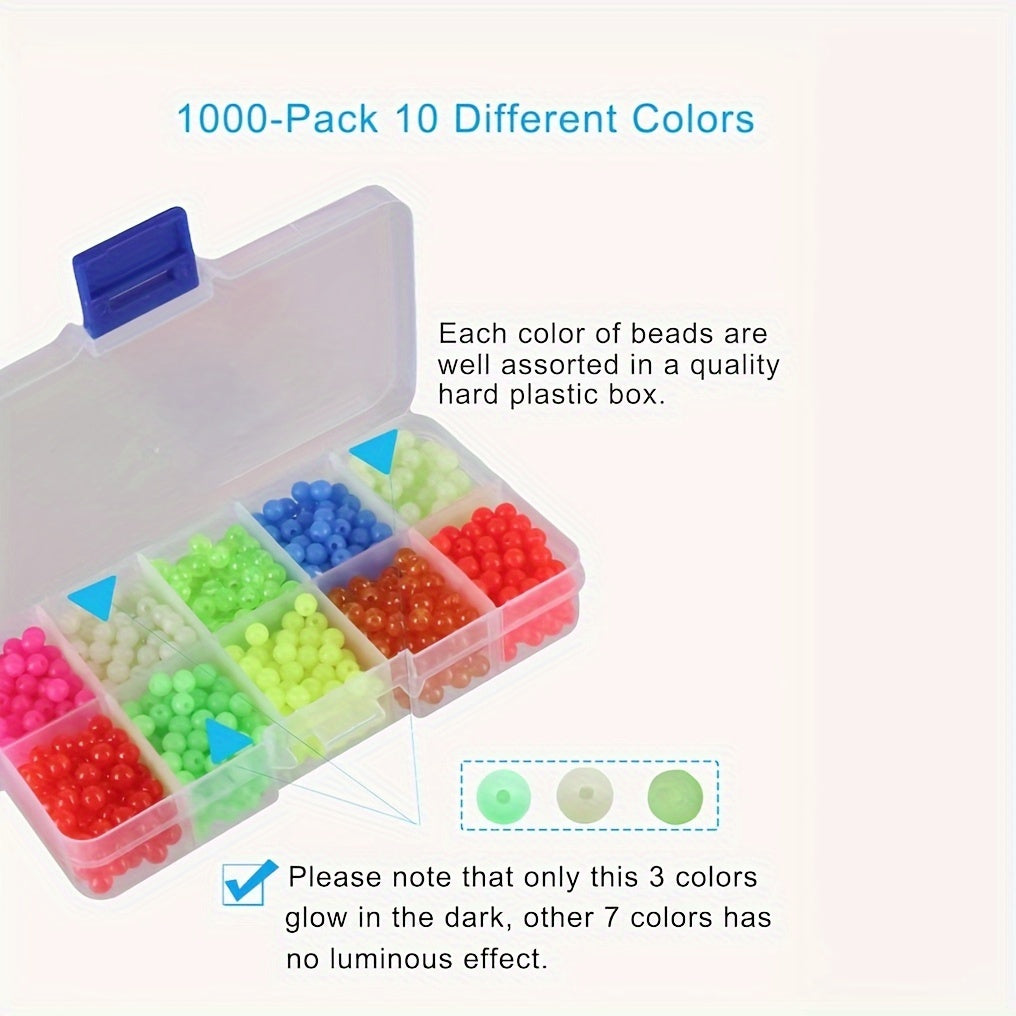 1000pcs Glow Fishing Beads for Rigs & Lures