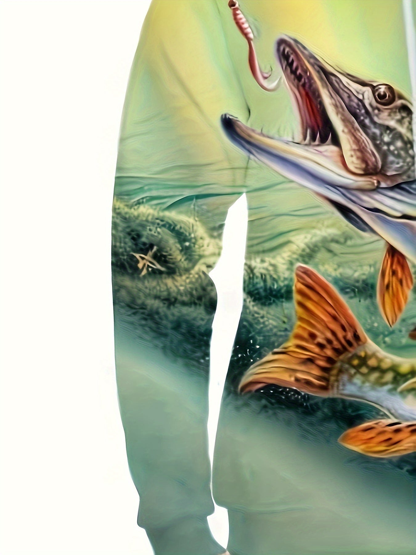 Fish 3D Print Hoodies For Men Graphic Hoodie Comfy Loose Hooded Pullover