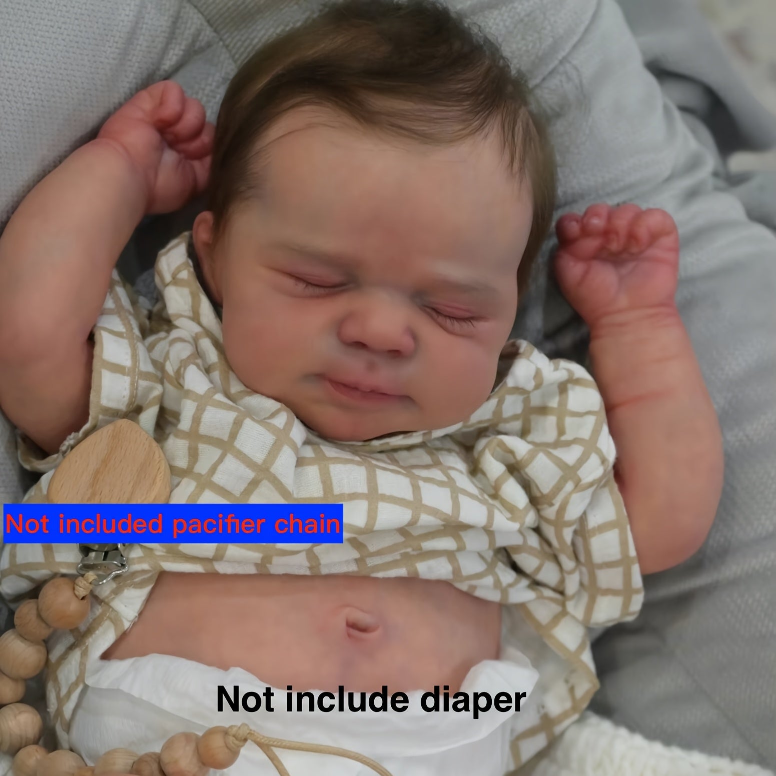19 Inch Reborn Baby Doll Full Vinyl with Visible Veins Playful Bath Toy