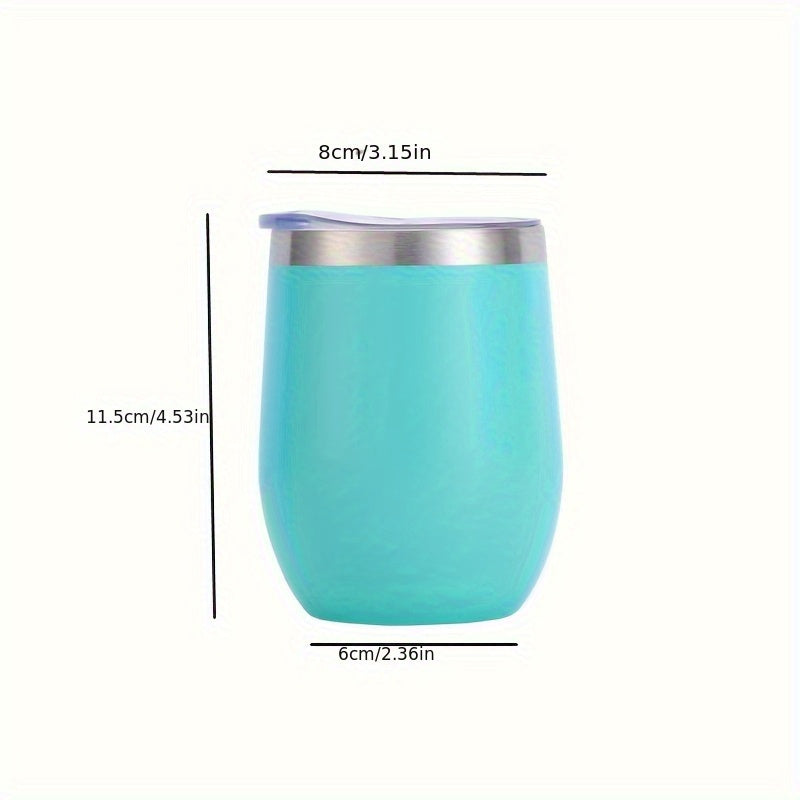 12oz Gradient Stainless Steel Coffee Cup, Leakproof Insulation, Outdoor Camping