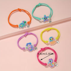 5pcs Girls Teen Marine Animal Bracelet Set Gift Accessories