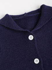 Casual Hooded Knit Cardigan Little Girls Coat