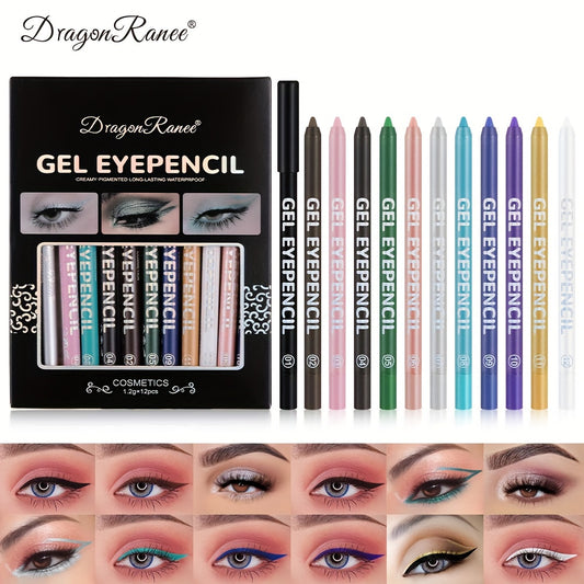 Colorful Eyeliner Pen Pearly Eyeshadow Pencil Gel Green Smudge Proof