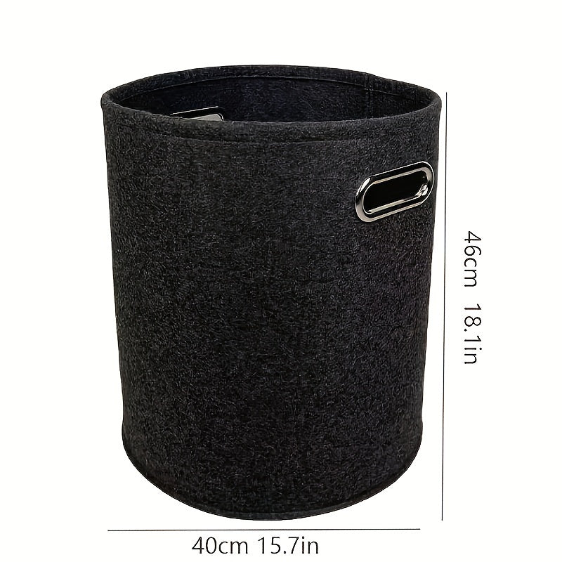 Large Capacity Solid Laundry Bag Portable Double Handle Foldable Storage Bucket