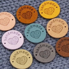 10pcs Random Heart Pattern DIY Sewing Label Round Tag for Hand Craft