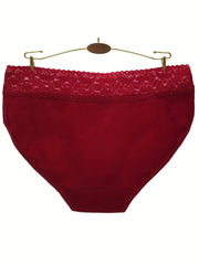 6pcs Lace Briefs Mid Rise Intimates Panties Women's Lingerie