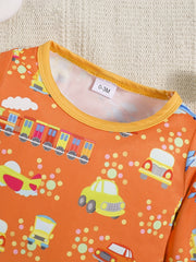 Cartoon Long Sleeve Bodysuit for Baby Boys and Girls