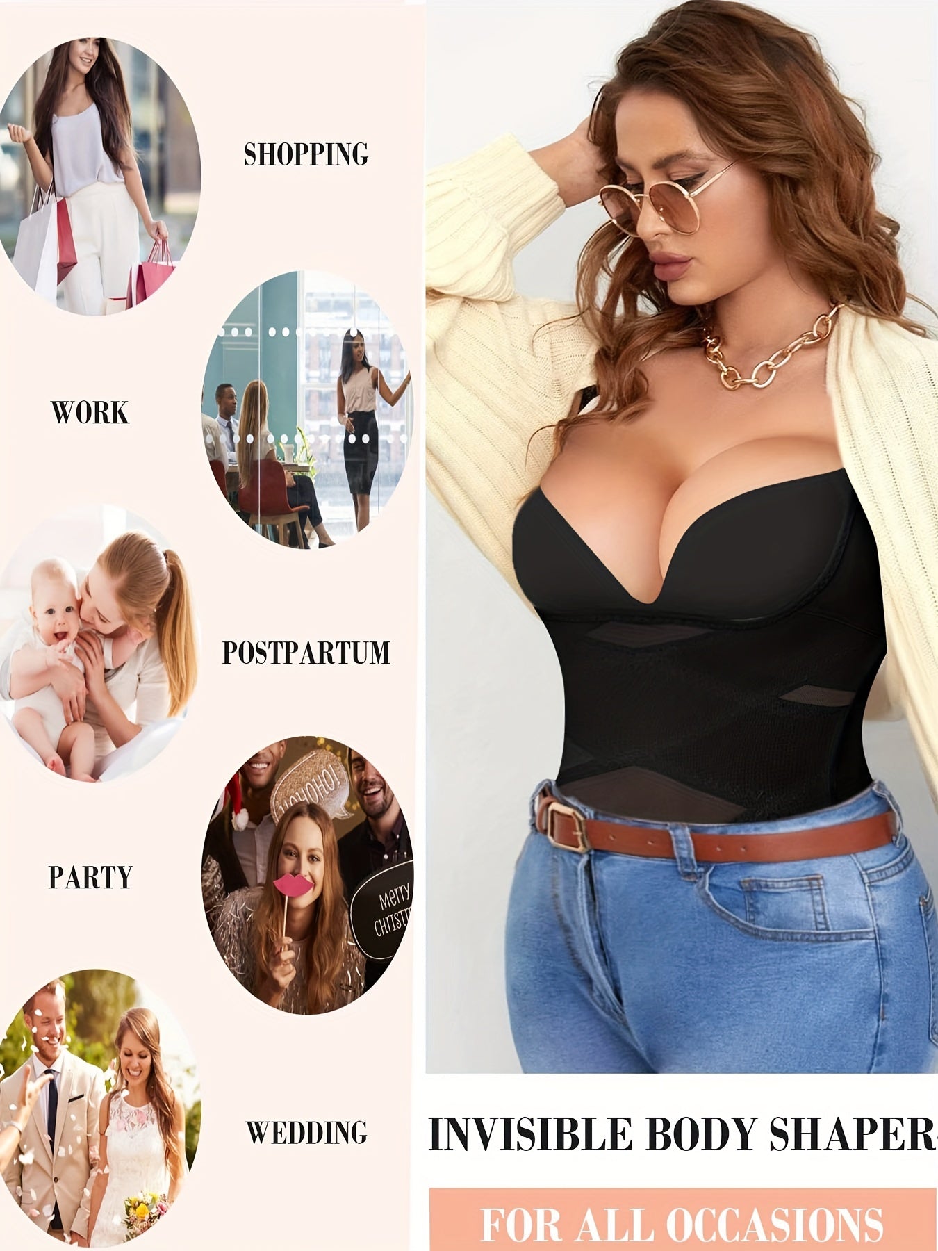 Contrast Mesh Bodysuit Tummy Control Butt Lifting Body Shaper