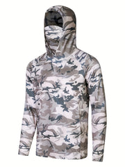 Men's UPF 50 Sun Protection Hoodie Long Sleeve Quick Dry Tops