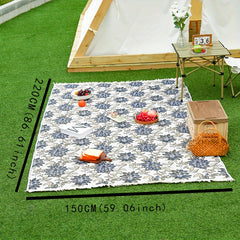 Peony Pattern Flower Camping Picnic Mat Durable Blanket For Outdoor