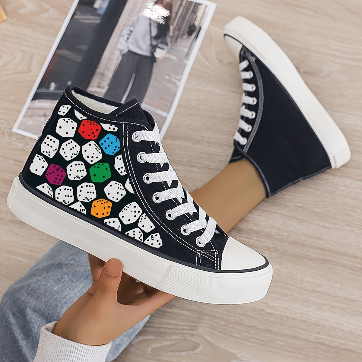 Plush Lined Thermal Chunky Canvas Sneakers High Top