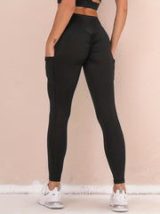 Pocket Skinny Leggings High Waist Lifting Leggings Women's Clothing
