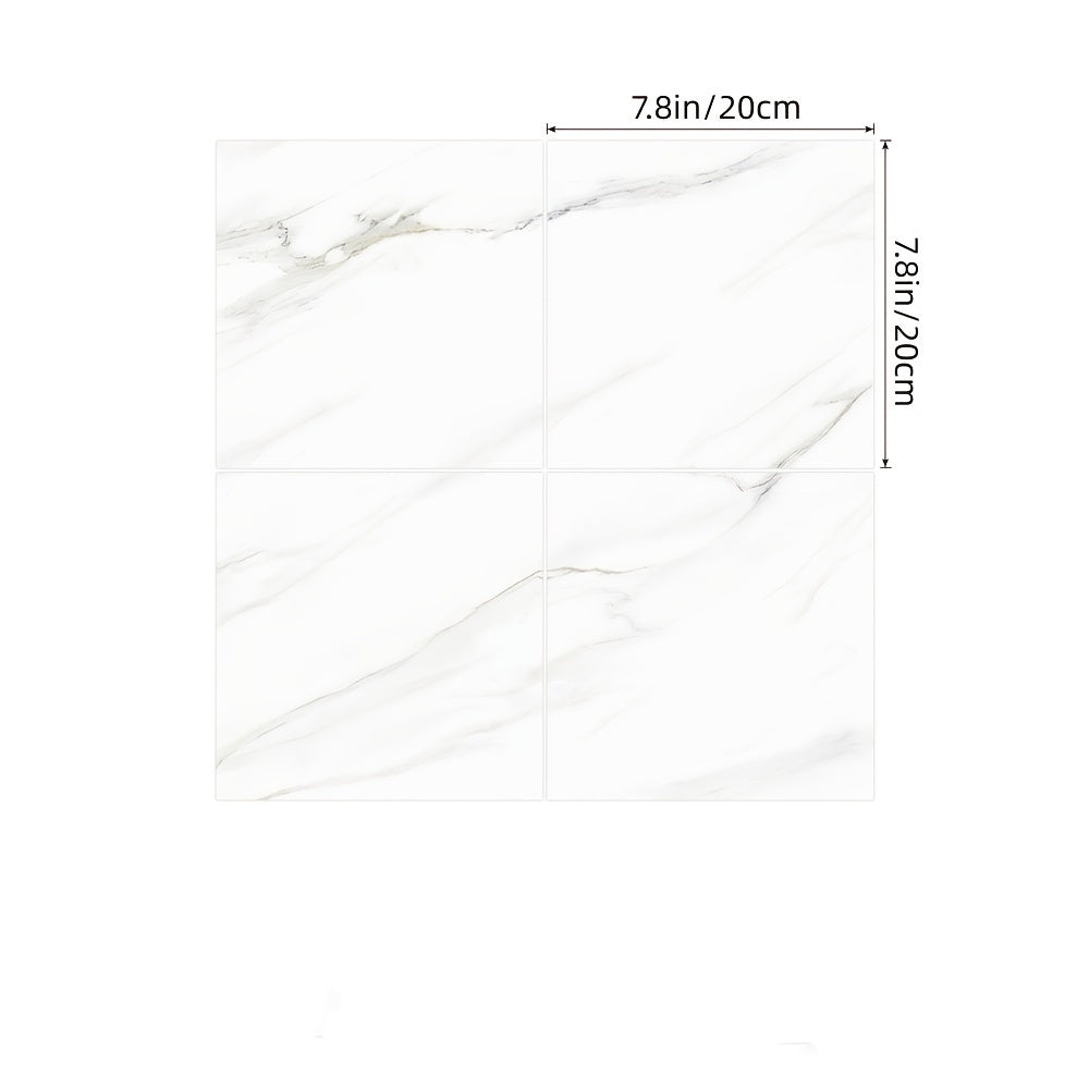 10pcs Waterproof Marble Tile Stickers Self Adhesive PVC Tiles - Easy Install