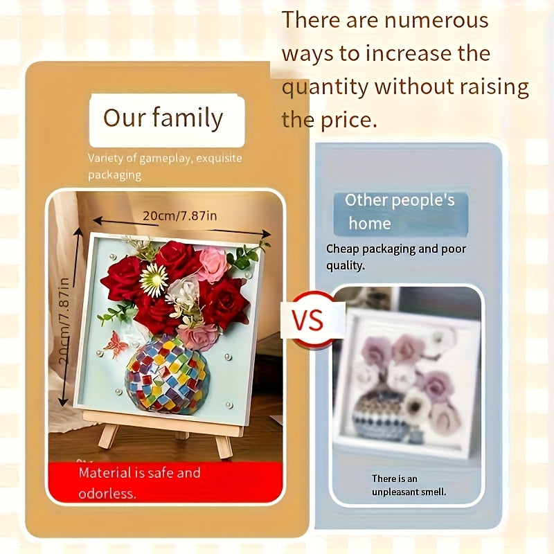 Craft Suppliers Kit DIY Artificial Flowers and Seaglass Art 3D Model Set