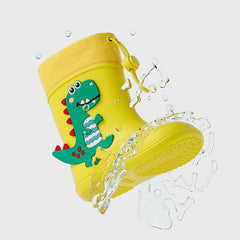 Cartoon Dinosaur Rain Boots for Baby - Waterproof Non Slip Rain Shoes