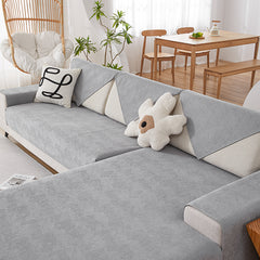 Solid Chenille Sofa Slipcover Non slip Sofa Cover Universal Furniture Protector