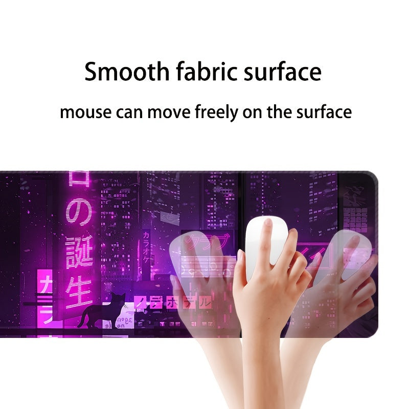 Extended Gaming Mouse Pad Non Slip Rubber Base Waterproof Desk Pad for Work