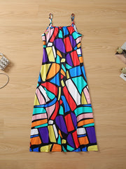 Spaghetti Dress Casual Crew Neck Cami Dress
