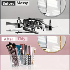 Acrylic Cosmetic Organizer for Eyebrow Pencils and Brushes - Makeup Storage Box
