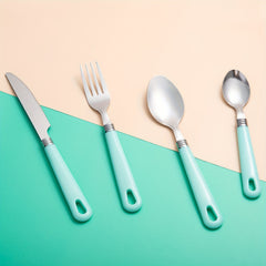 24 PCS Stainless Steel Cutlery Set with Wire Rack