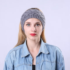 Knitted Twisted Headband Solid Hairband Ear Warmer For Women Girls