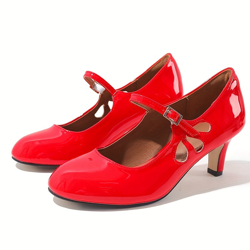 Women's Hollow Out Pumps Ankle Strap Shoes