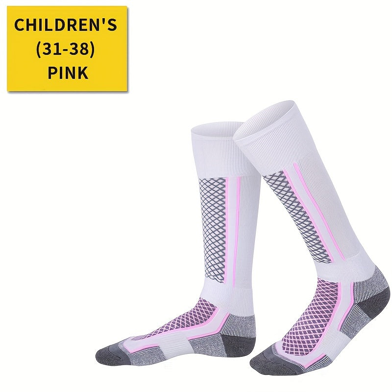 Winter Ski Socks For Men Women Thermal Extra Thick Warm Heated Knee High Socks