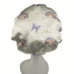 Y2K Gray Satin Head Wrap Elastic Turban Hat