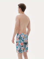 Men's Quick Dry Swim Trunks Tropical Floral Fruit Pattern