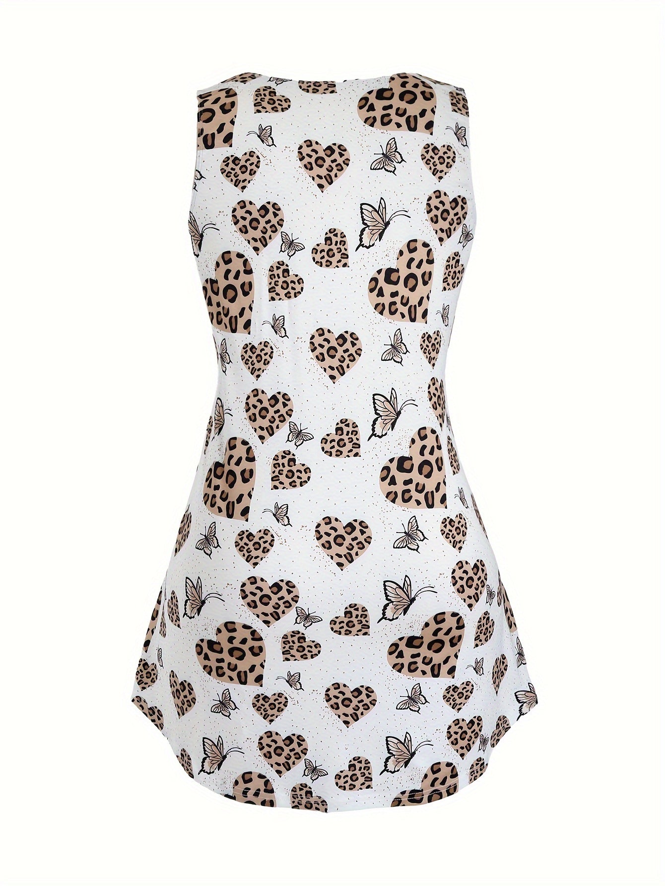 Y2K Nightdress Tie Dye & Butterfly Print Round Neck