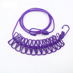 Retractable Portable Clothesline Travel Clothing Line 12 Clothes Clips