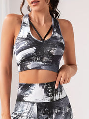 Hollow Out Racer Back Crop Top