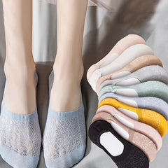 9 Pairs Invisible Breathable Cotton Boat Socks No Show & Liner Women's Stockings