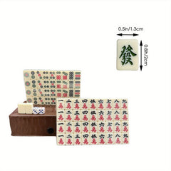 Mini Chinese Mahjong Game Set With 146 Tiles & Dice
