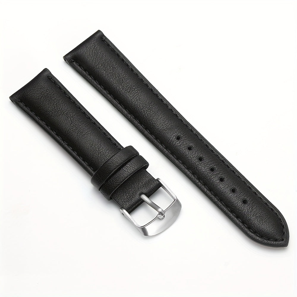 20 22mm Brown PU Leather Strap for Men's Watch