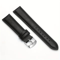 20 22mm Brown PU Leather Strap for Men's Watch