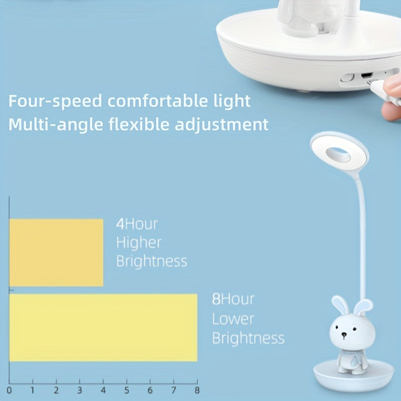 Kids Cartoon LED Lamp Rechargeable Eye Protection