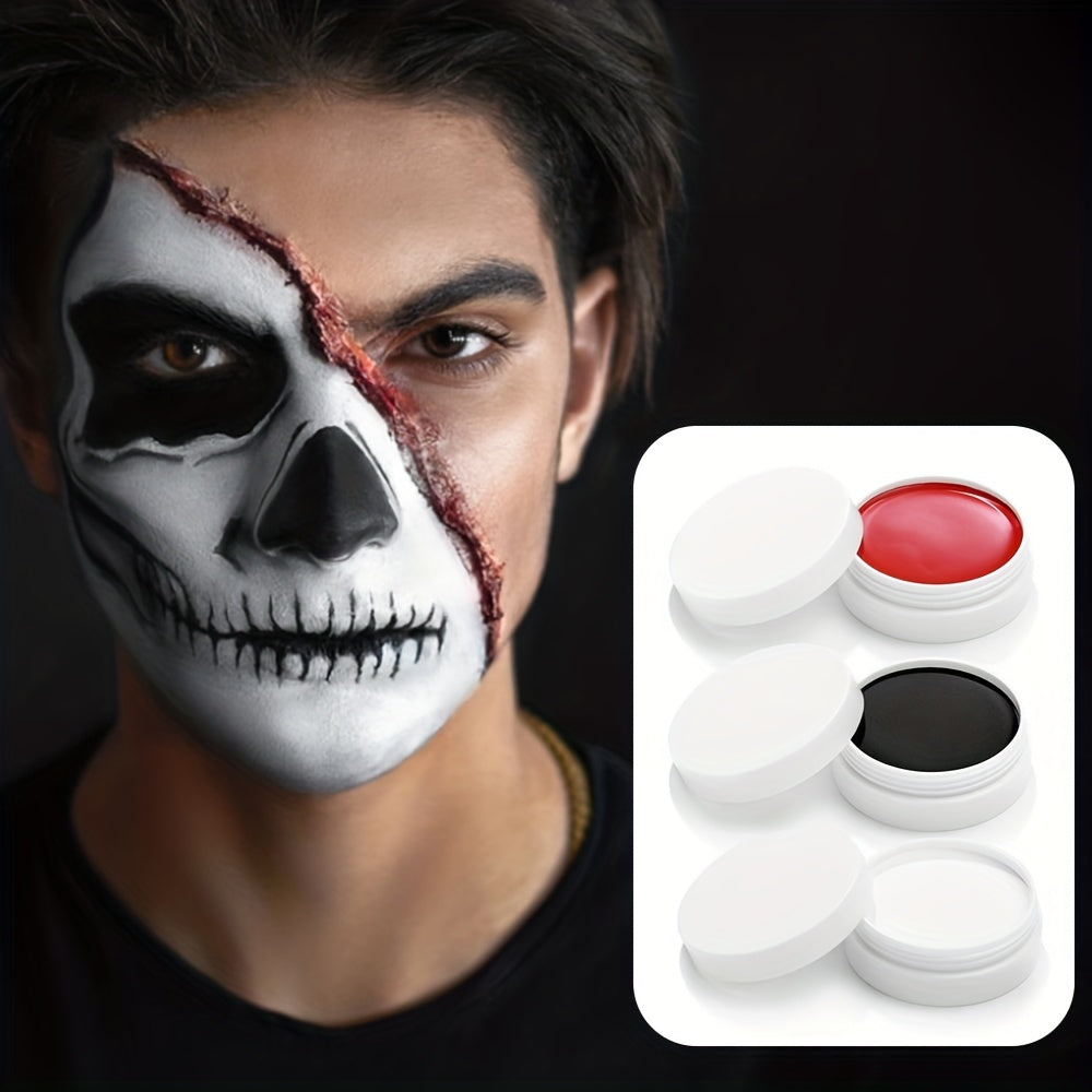 3 Colors Face Painting Non Toxic DIY Halloween Adult Parties