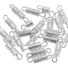 30pcs Silver Plated Thread Mouth Screw Buckle for DIY Bracelet Necklace